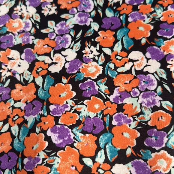 Mango verena floral balloons sleeves multi colored dress side slits size large - Picture 10 of 14